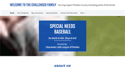 Desktop Screenshot of clearwaterchallengerlittleleague.com