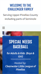 Mobile Screenshot of clearwaterchallengerlittleleague.com